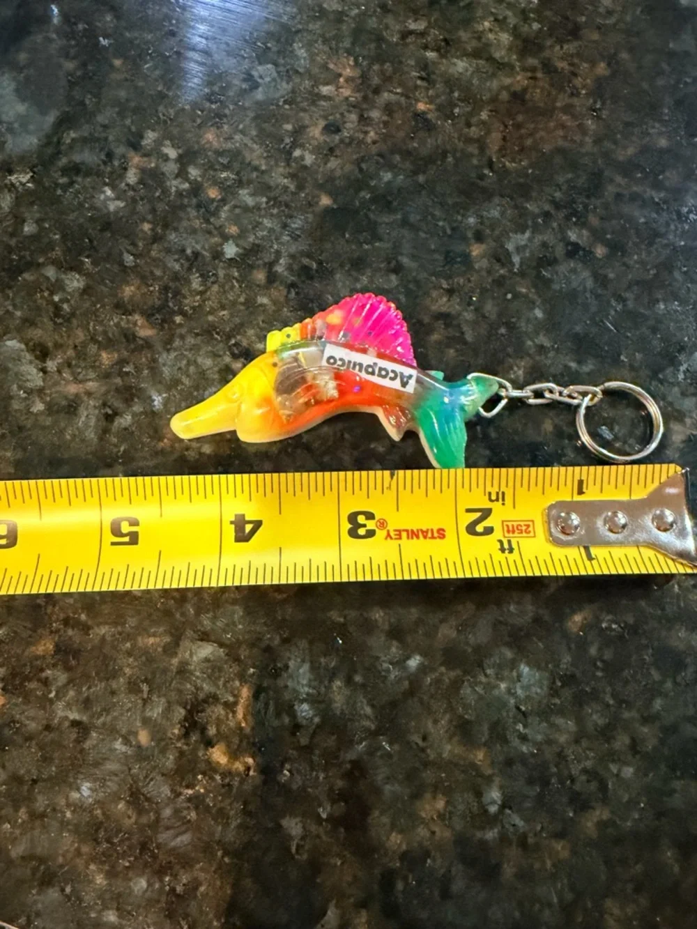 Vintage Acapulco Rainbow Sword Fish Keychain Multicolor KEY CHAIN GUC ❤️